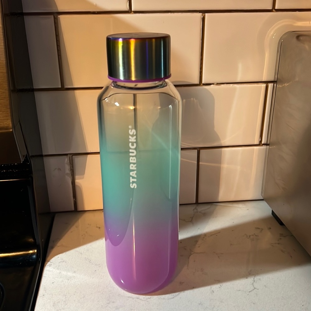Ombré Starbucks glass water bottle